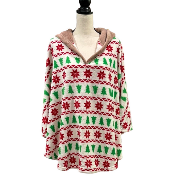 Rudolph Christmas Holiday Pullover Fleece Hoodie, One Size - Picture 1 of 10